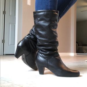 Black Aldo leather boots 10